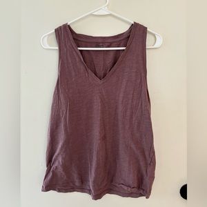 Madewell Whisper Cotton V-Neck Tank Size M